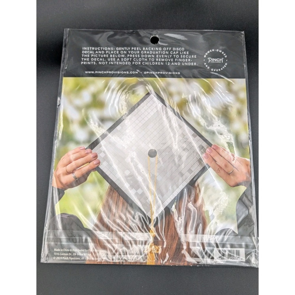 Pinch Provisions Disco Graduation Cap Decals – New Sealed